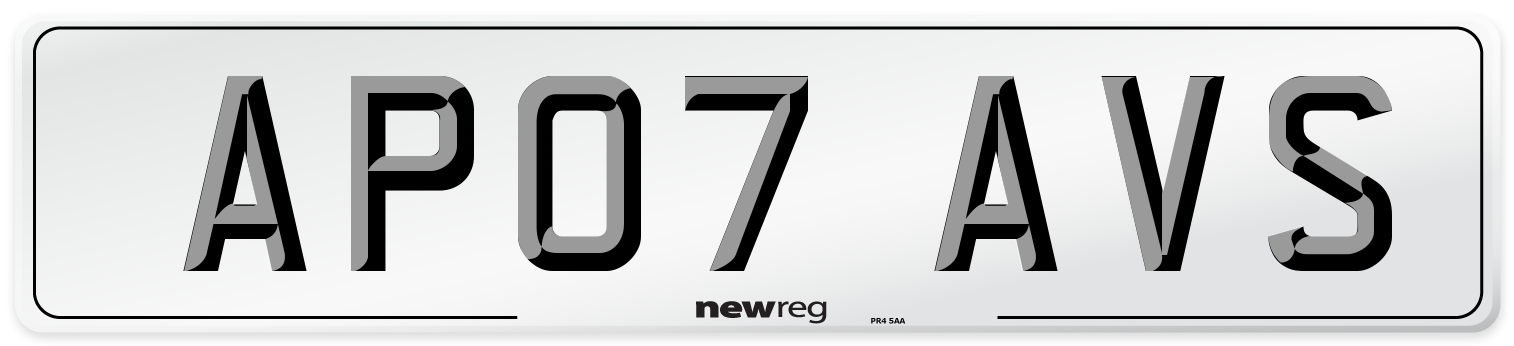 AP07 AVS Number Plate from New Reg